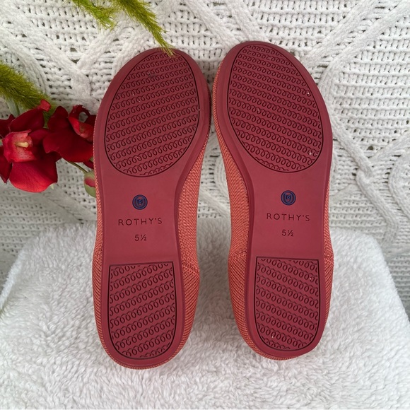 ROTHY'S | Pink Persimmon Retired Marina Round Toe Sustainable Flats - Picture 10 of 15